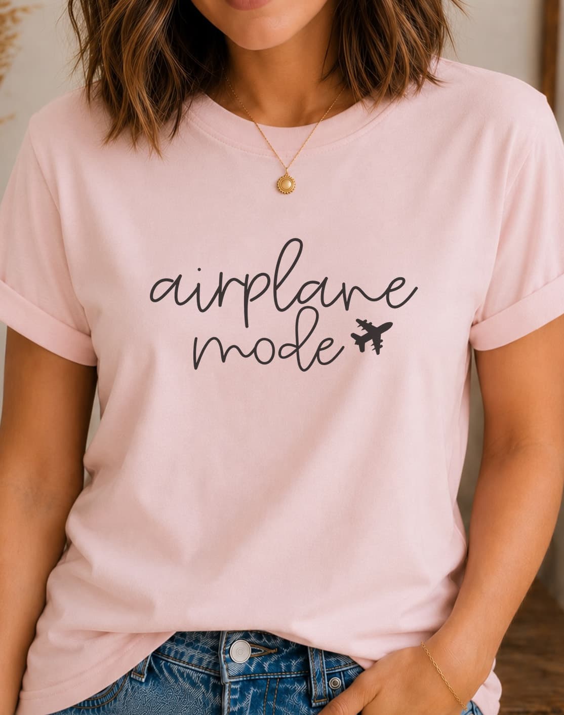 Airplane Mode women's slogan t-shirt by ObjectHours
