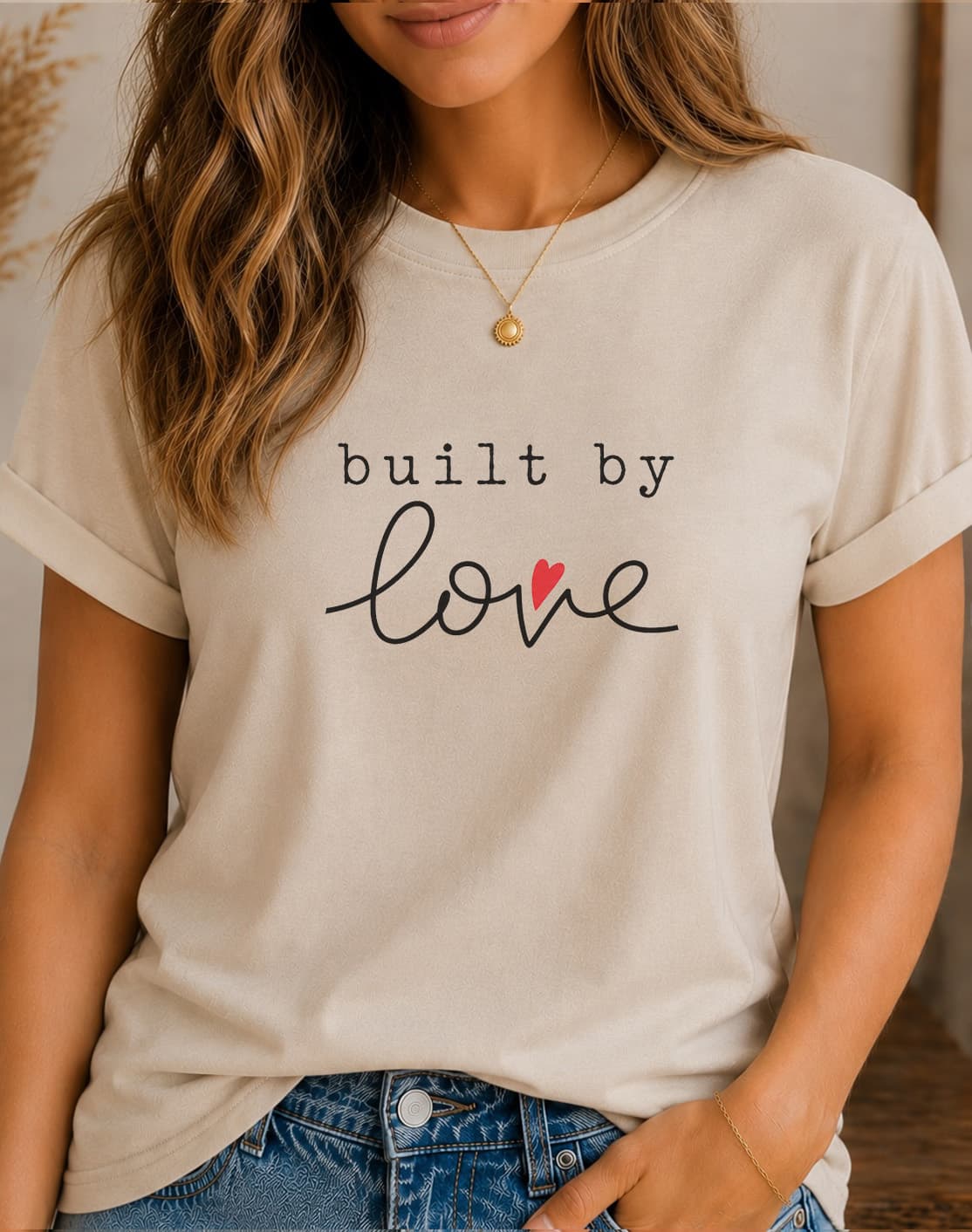 Built By Love women's slogan t-shirt by ObjectHours