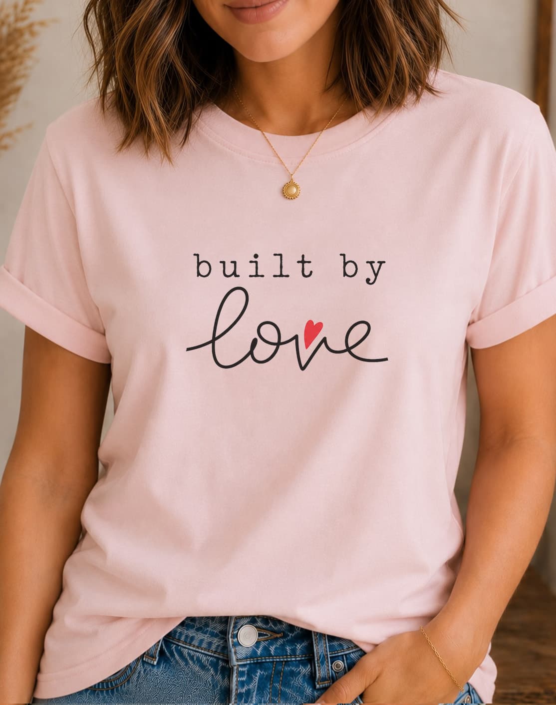 Built By Love women's slogan t-shirt by ObjectHours