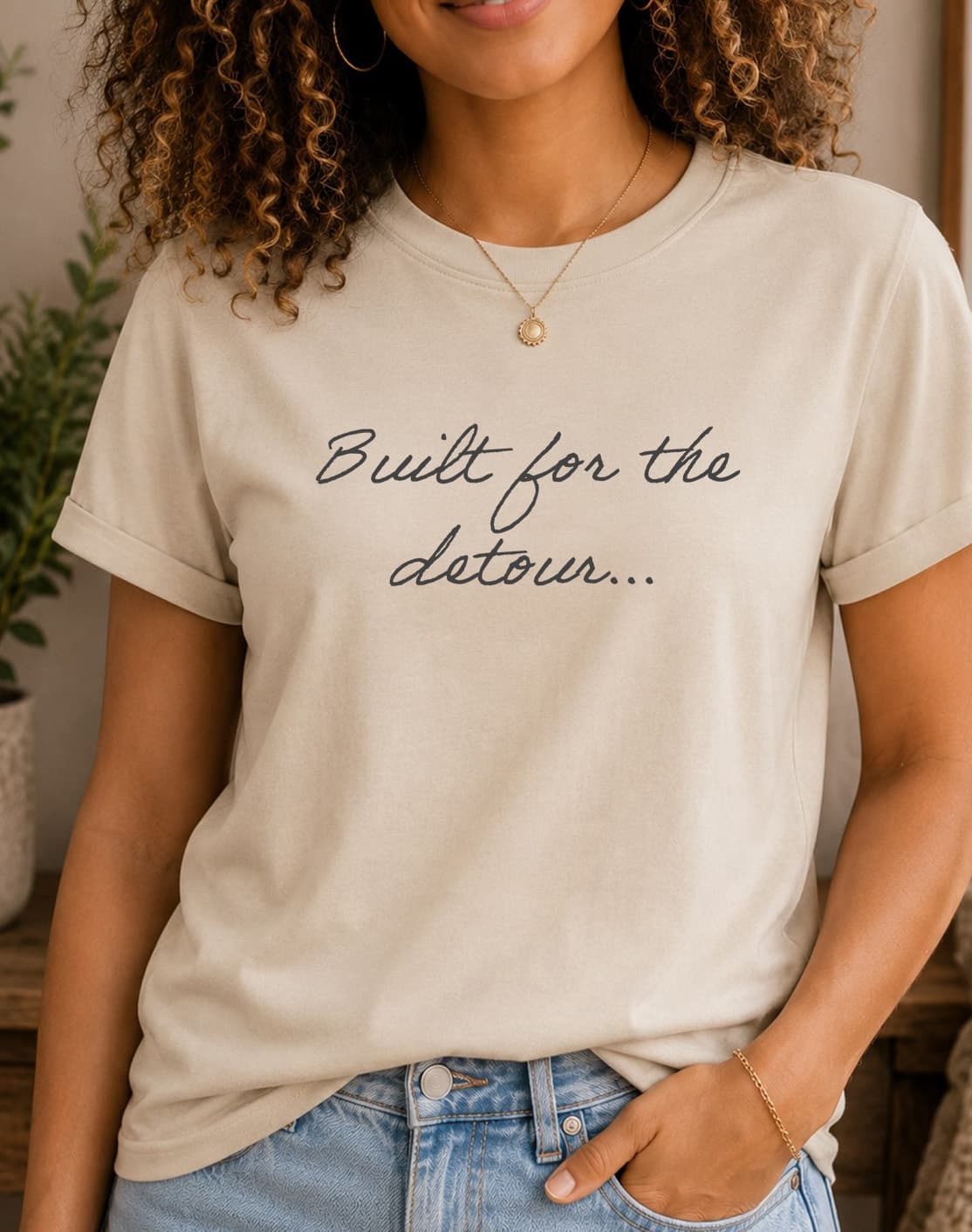 Built For The Detour women's slogan t-shirt by ObjectHours
