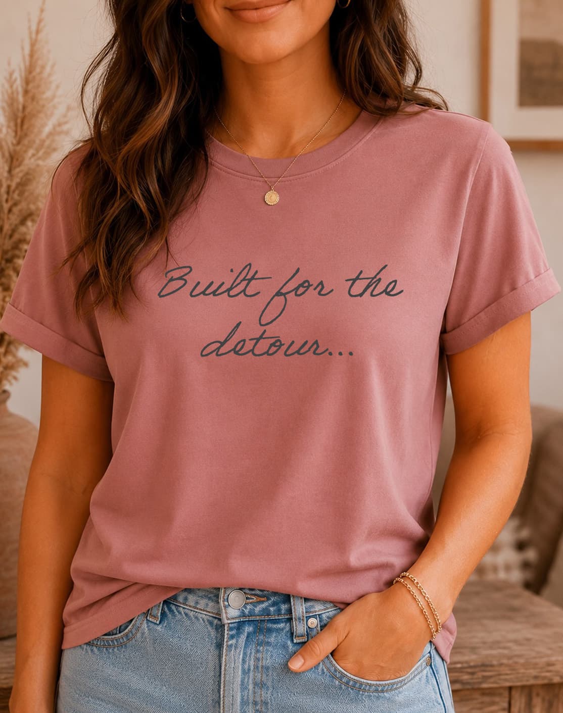 Built For The Detour women's slogan t-shirt by ObjectHours