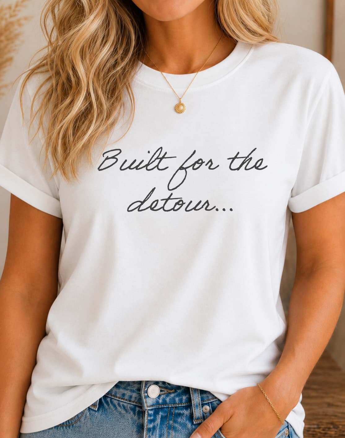 Built For The Detour women's slogan t-shirt by ObjectHours