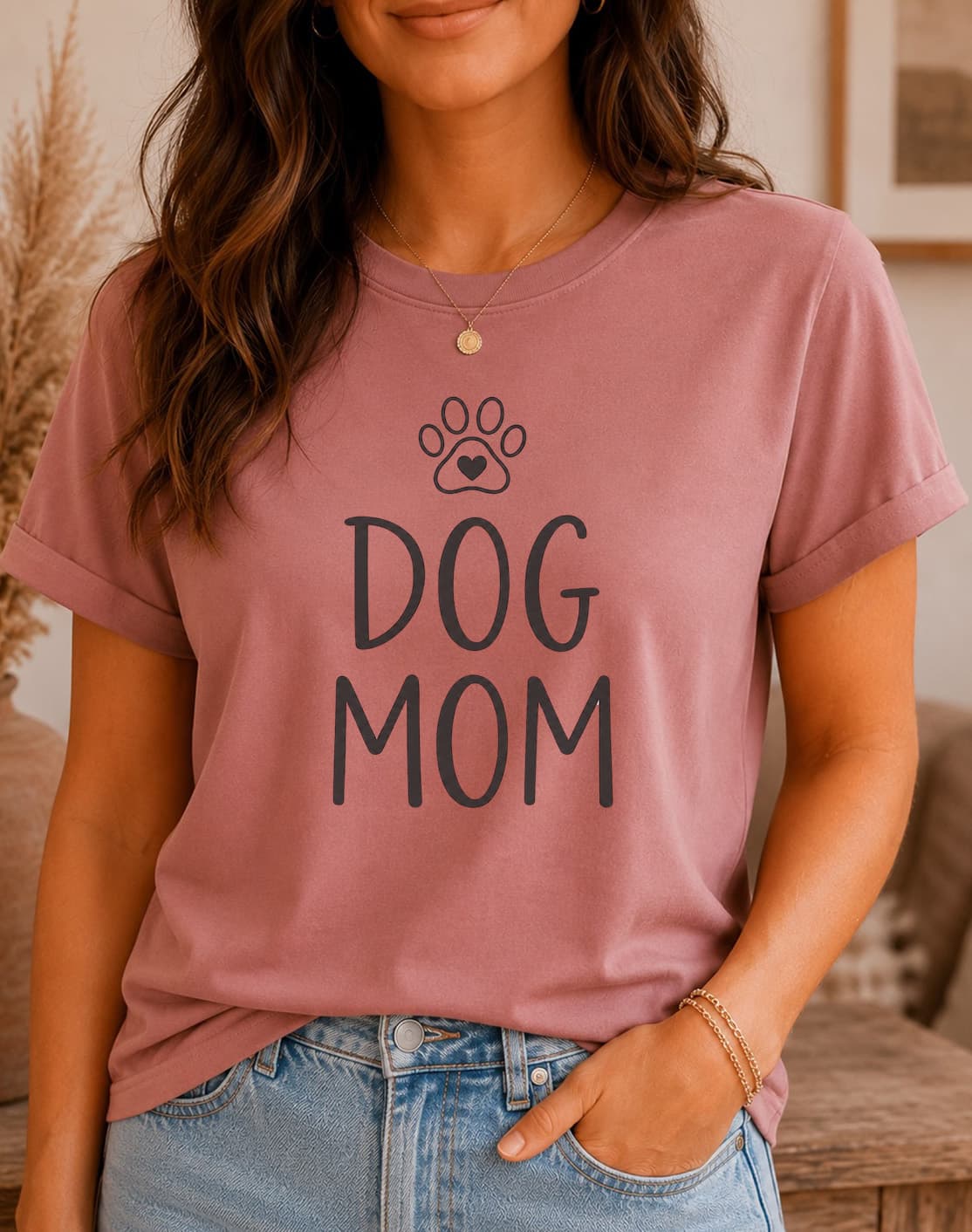 Dog Mom women's slogan t-shirt by ObjectHours