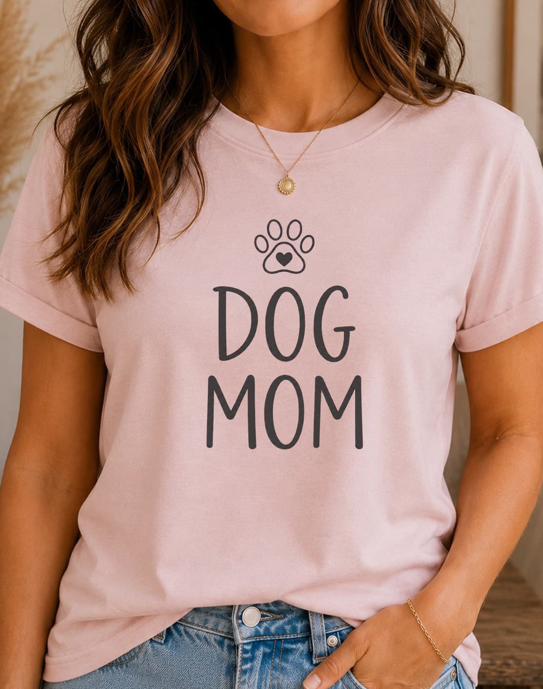 Dog Mom women's slogan t-shirt by ObjectHours