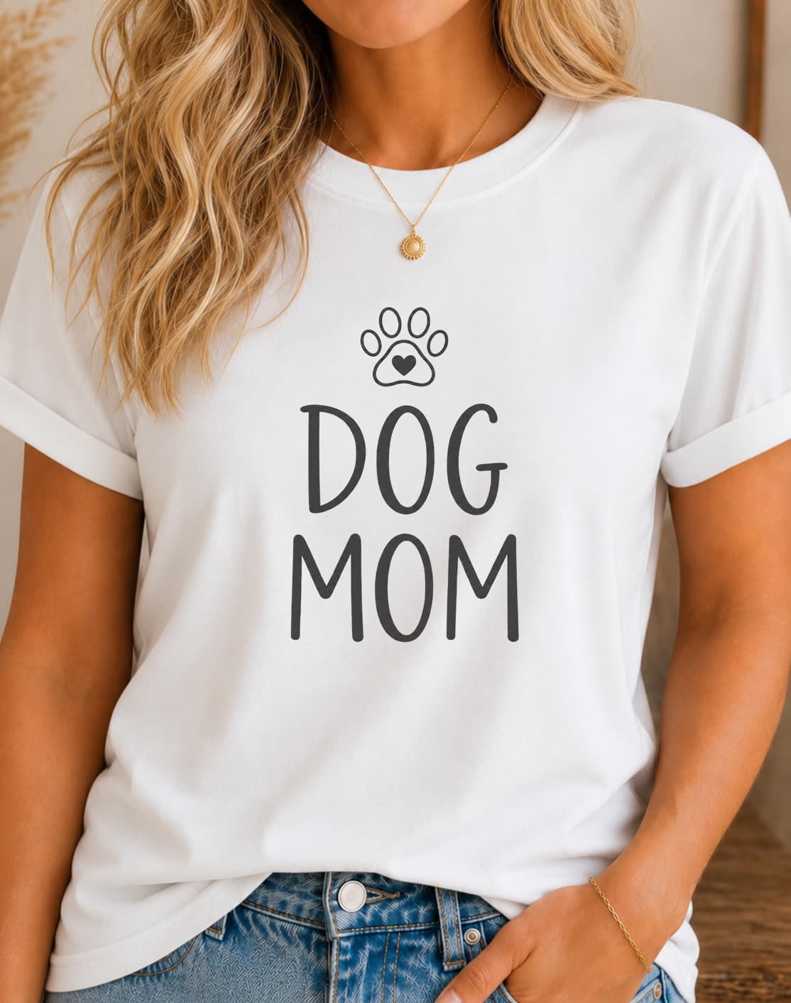 Dog Mom women's slogan t-shirt by ObjectHours