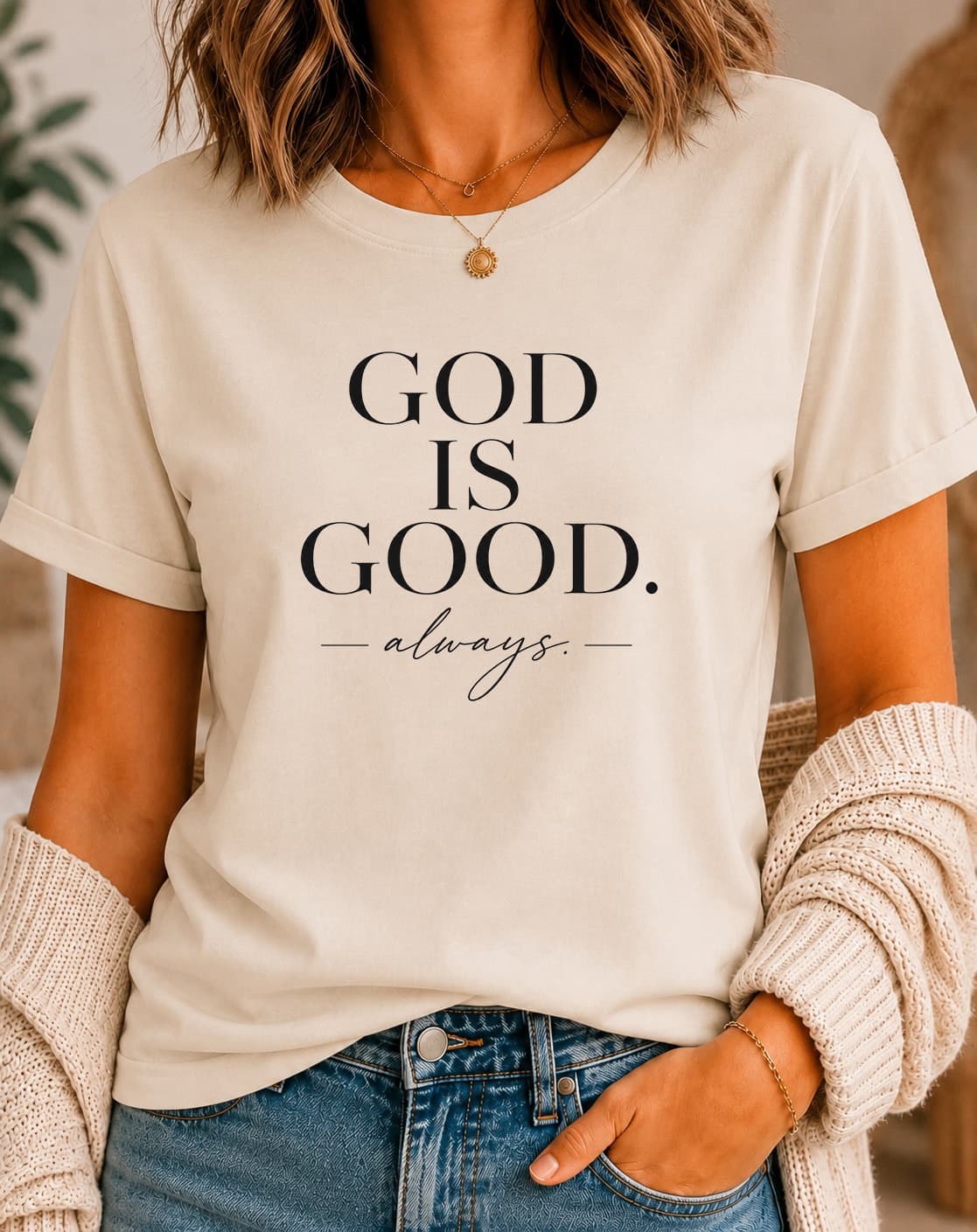 God is Good Always women's slogan t-shirt by ObjectHours