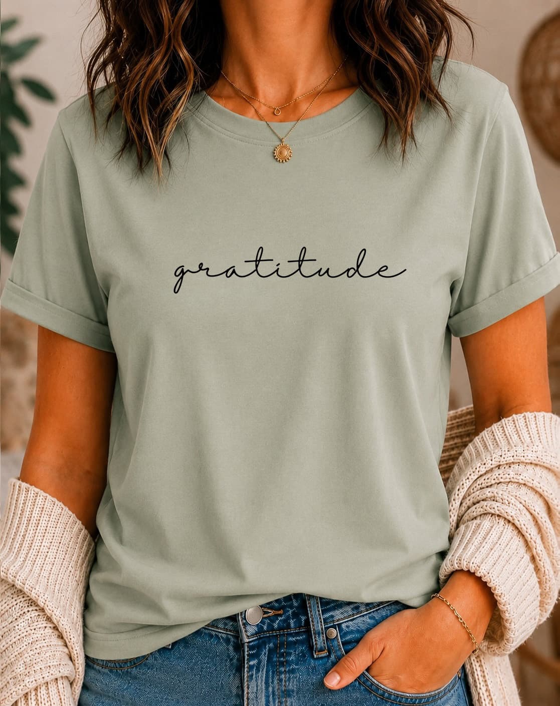Gratitude women's slogan t-shirt by ObjectHours