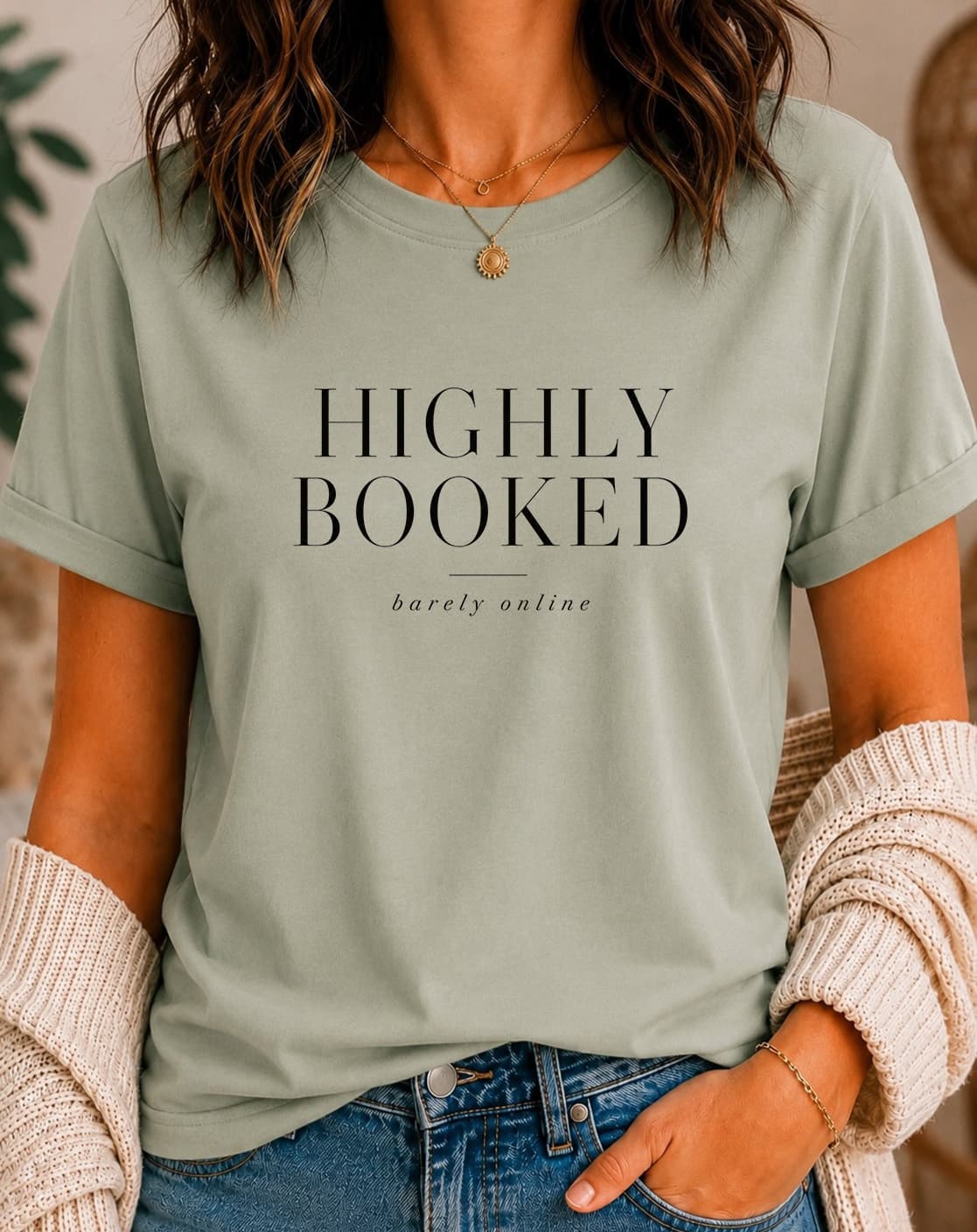 Highly Booked, Barely Online women's slogan t-shirt by ObjectHours