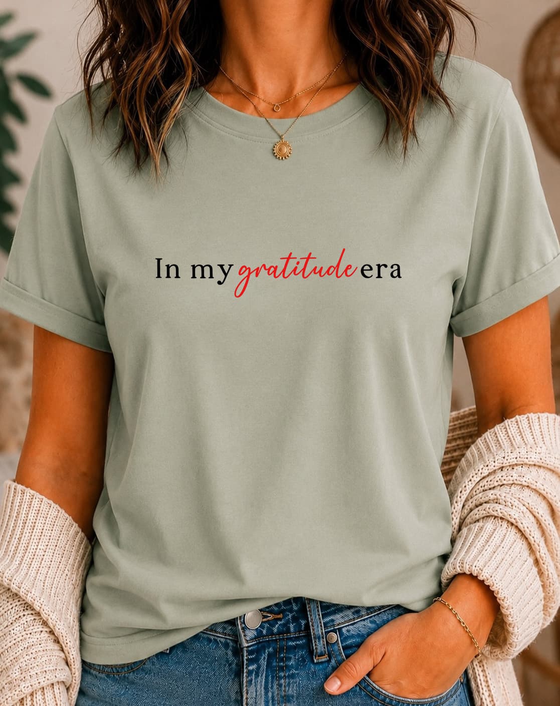 In My Gratitude Era women's slogan t-shirt by ObjectHours