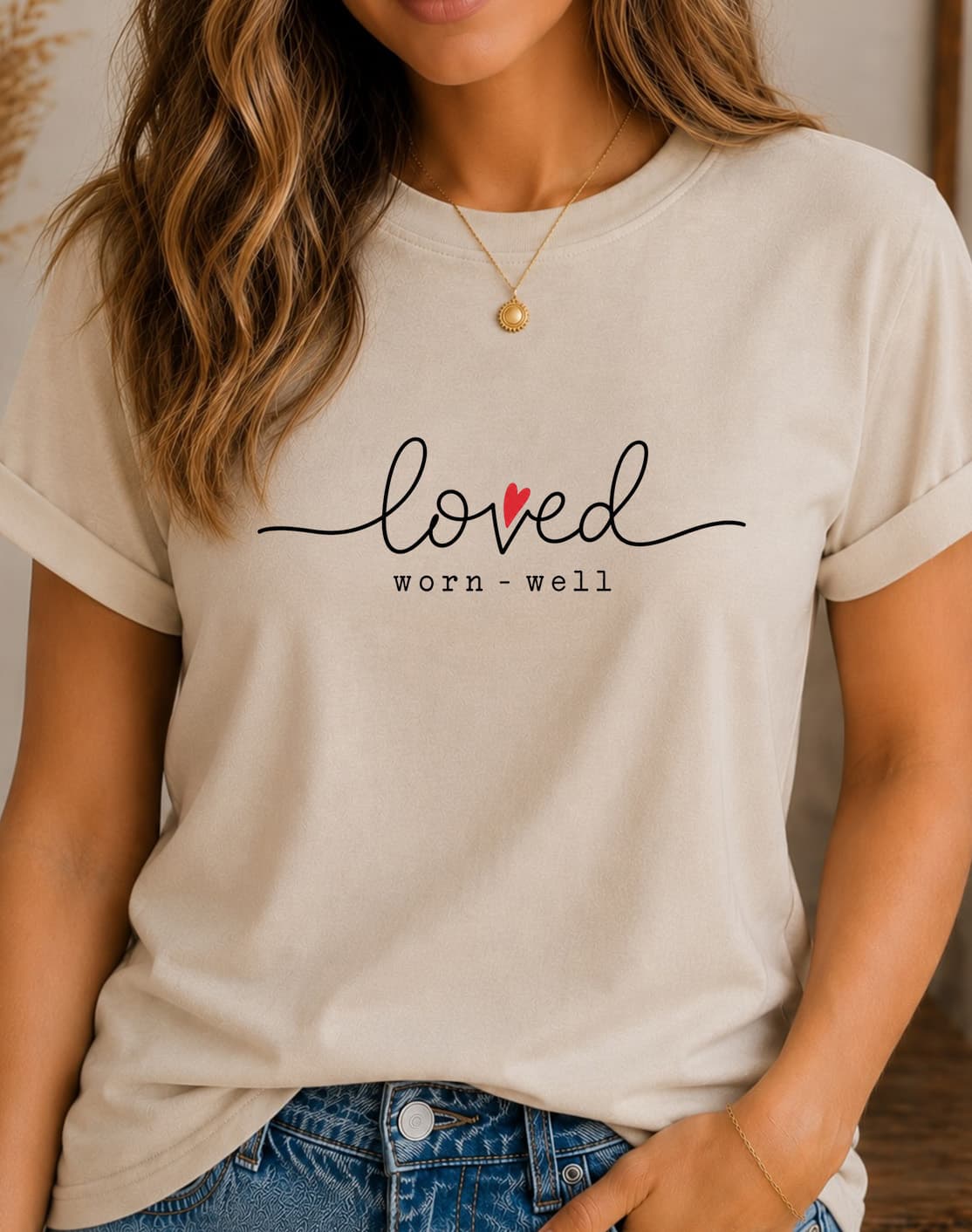 Loved Worn Well women's slogan t-shirt by ObjectHours