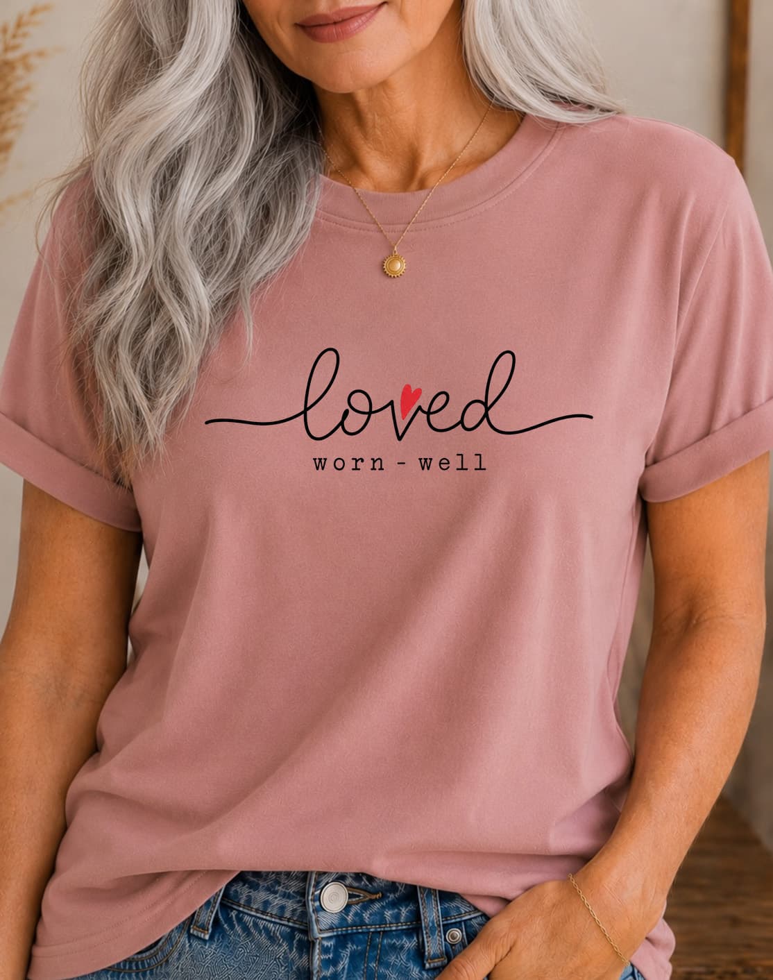 Loved Worn Well women's slogan t-shirt by ObjectHours