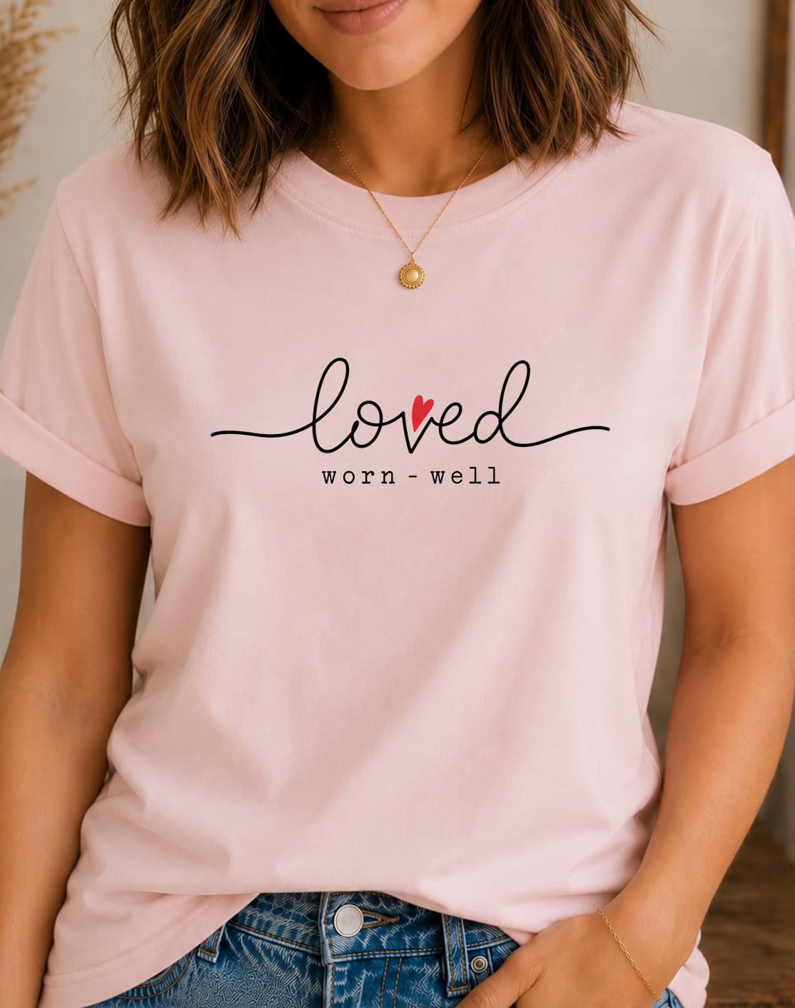 Loved Worn Well women's slogan t-shirt by ObjectHours