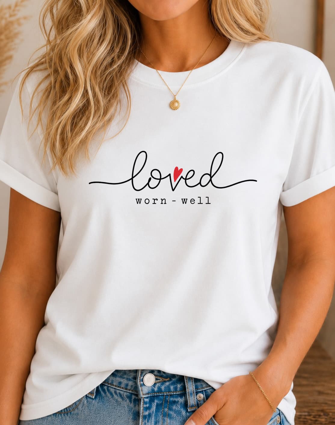 Loved Worn Well women's slogan t-shirt by ObjectHours