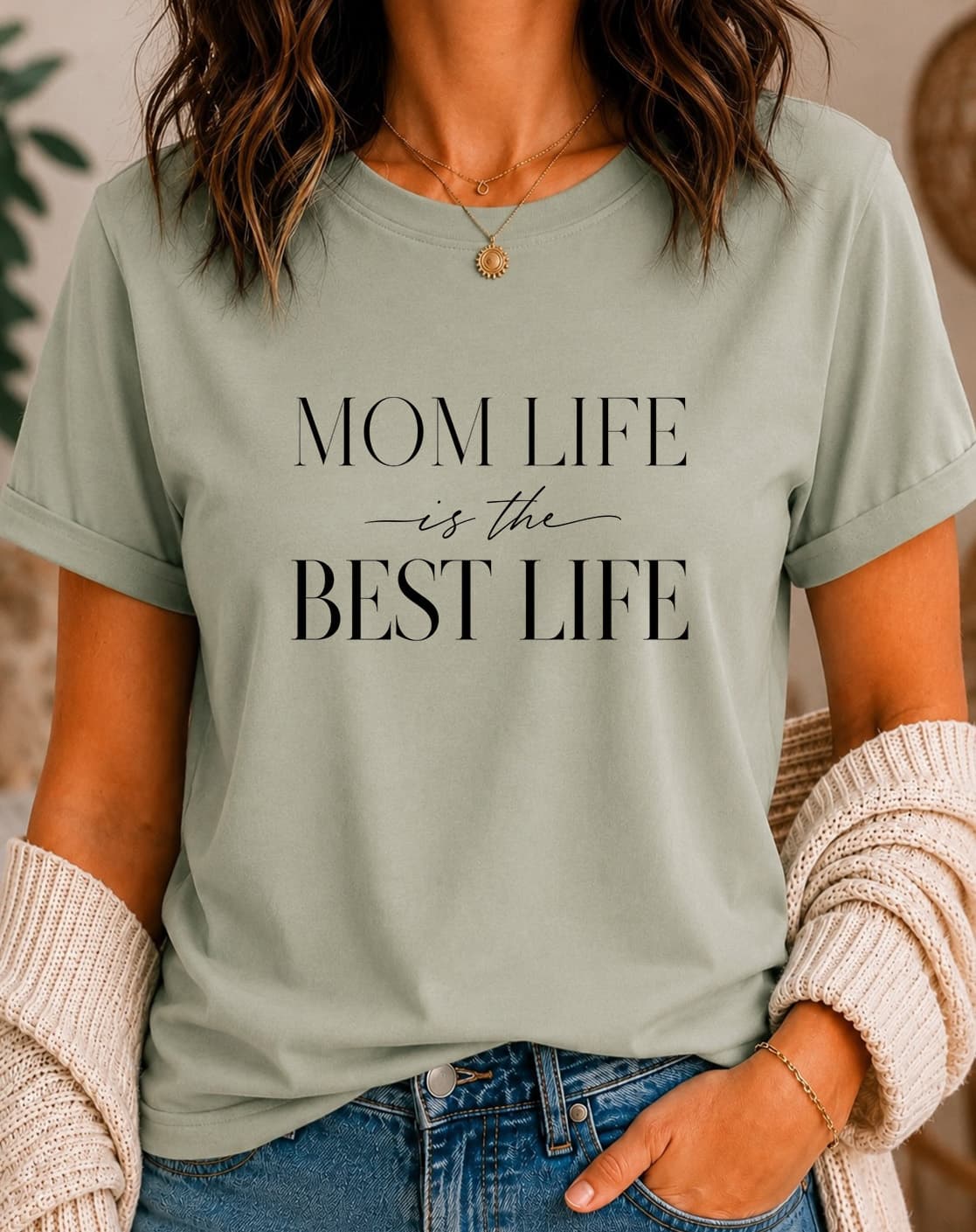 Mom Life is the Best Life women's slogan t-shirt by ObjectHours
