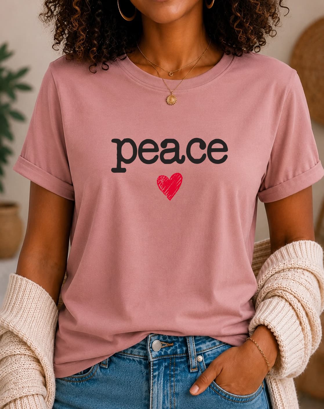 Peace women's slogan t-shirt by ObjectHours