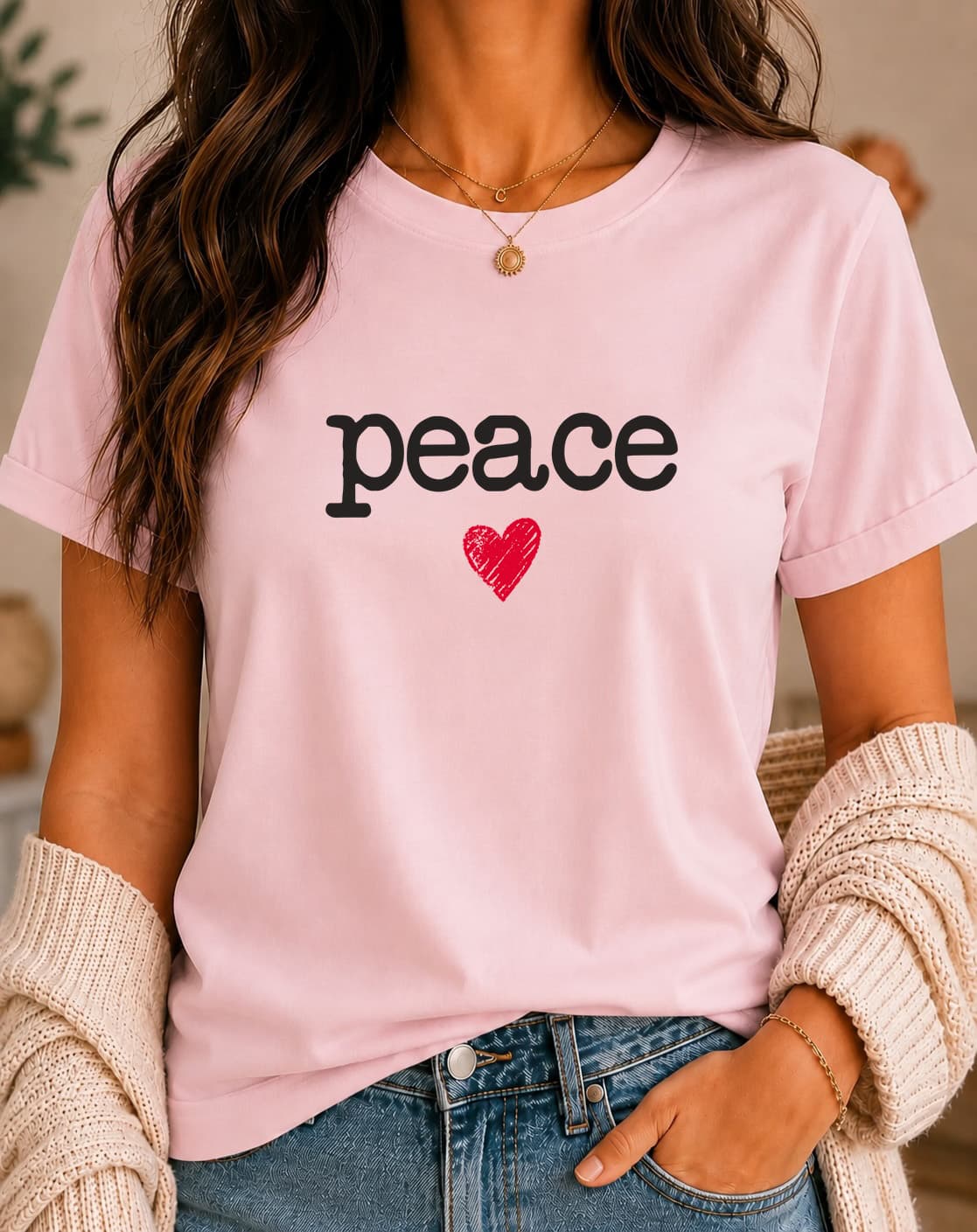 Peace women's slogan t-shirt by ObjectHours