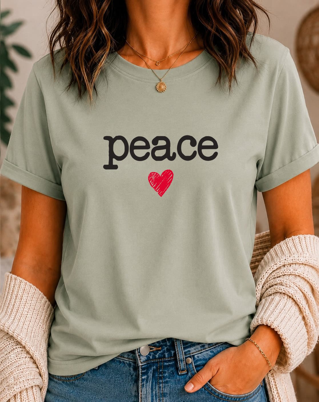 Peace women's slogan t-shirt by ObjectHours