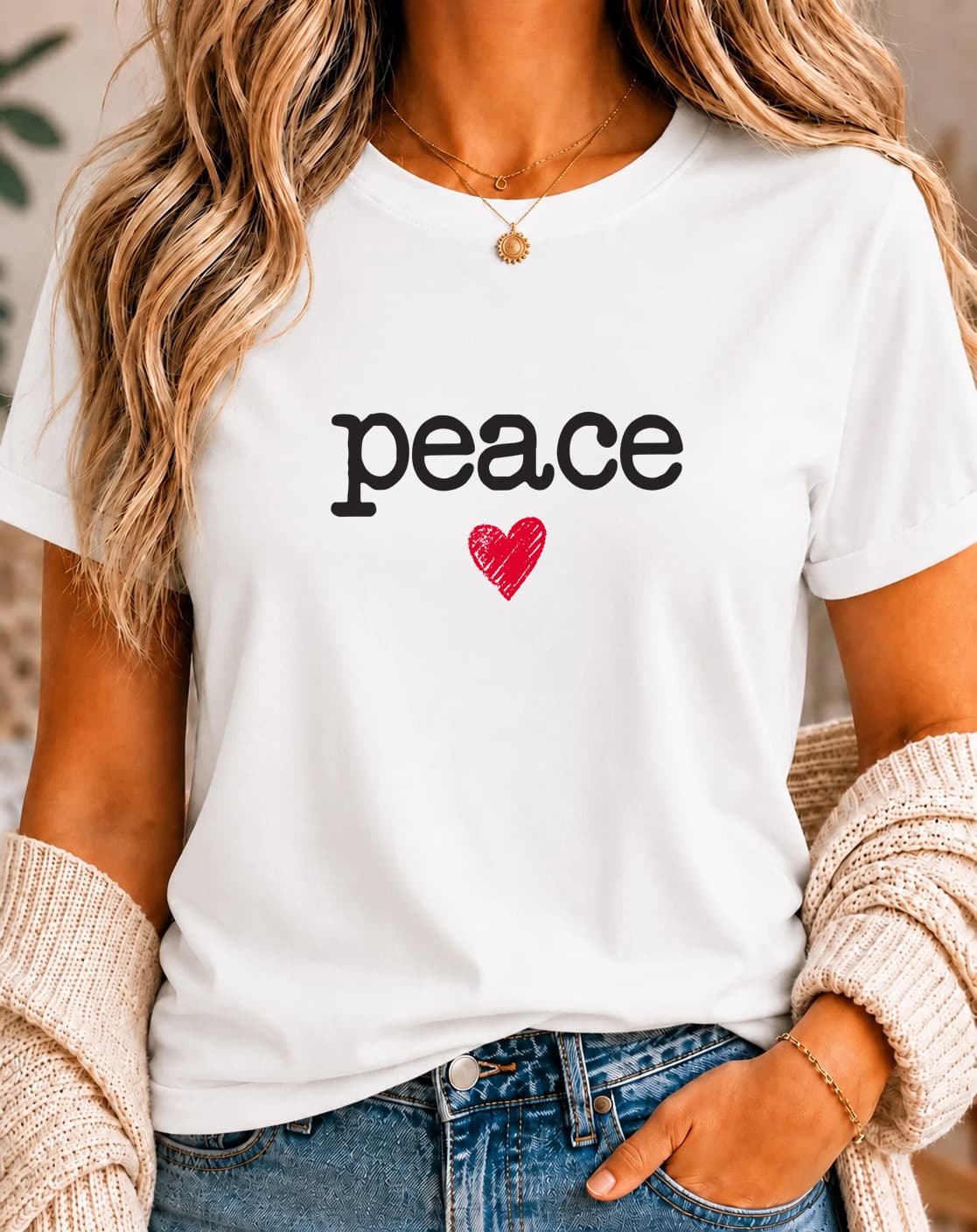 Peace women's slogan t-shirt by ObjectHours