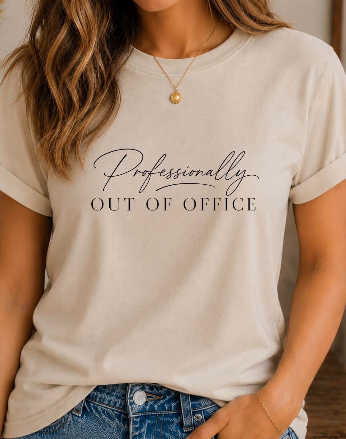 Professionally Out of the Office women's slogan t-shirt by ObjectHours