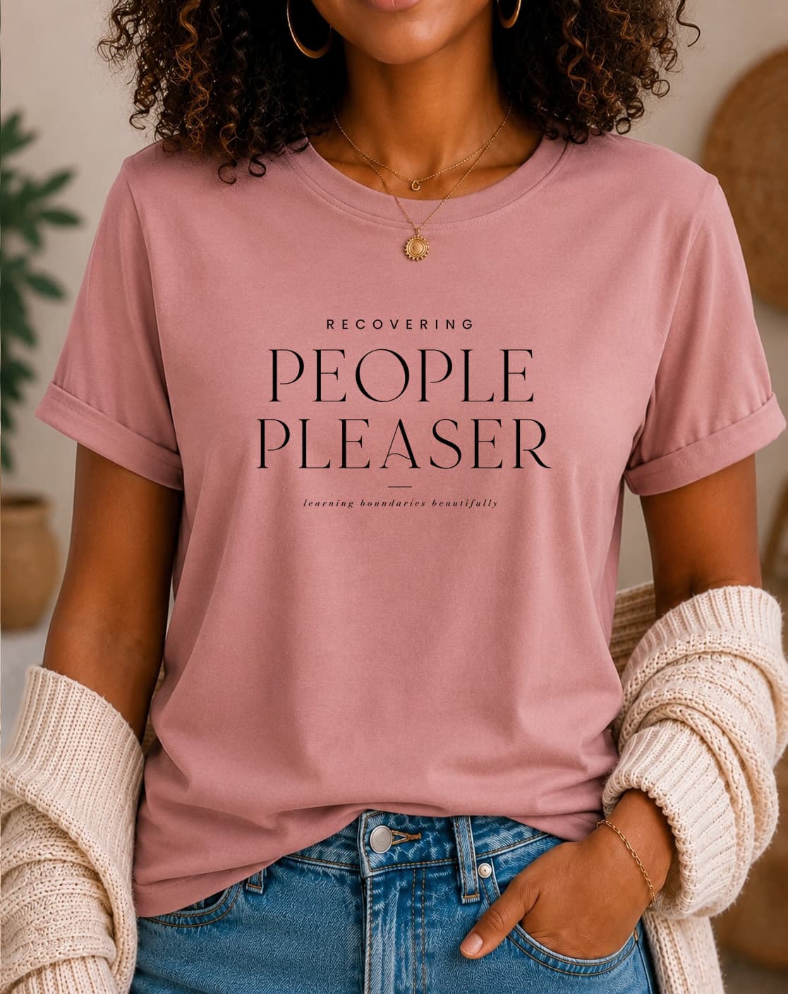 Recovering People Pleaser women's slogan t-shirt by ObjectHours
