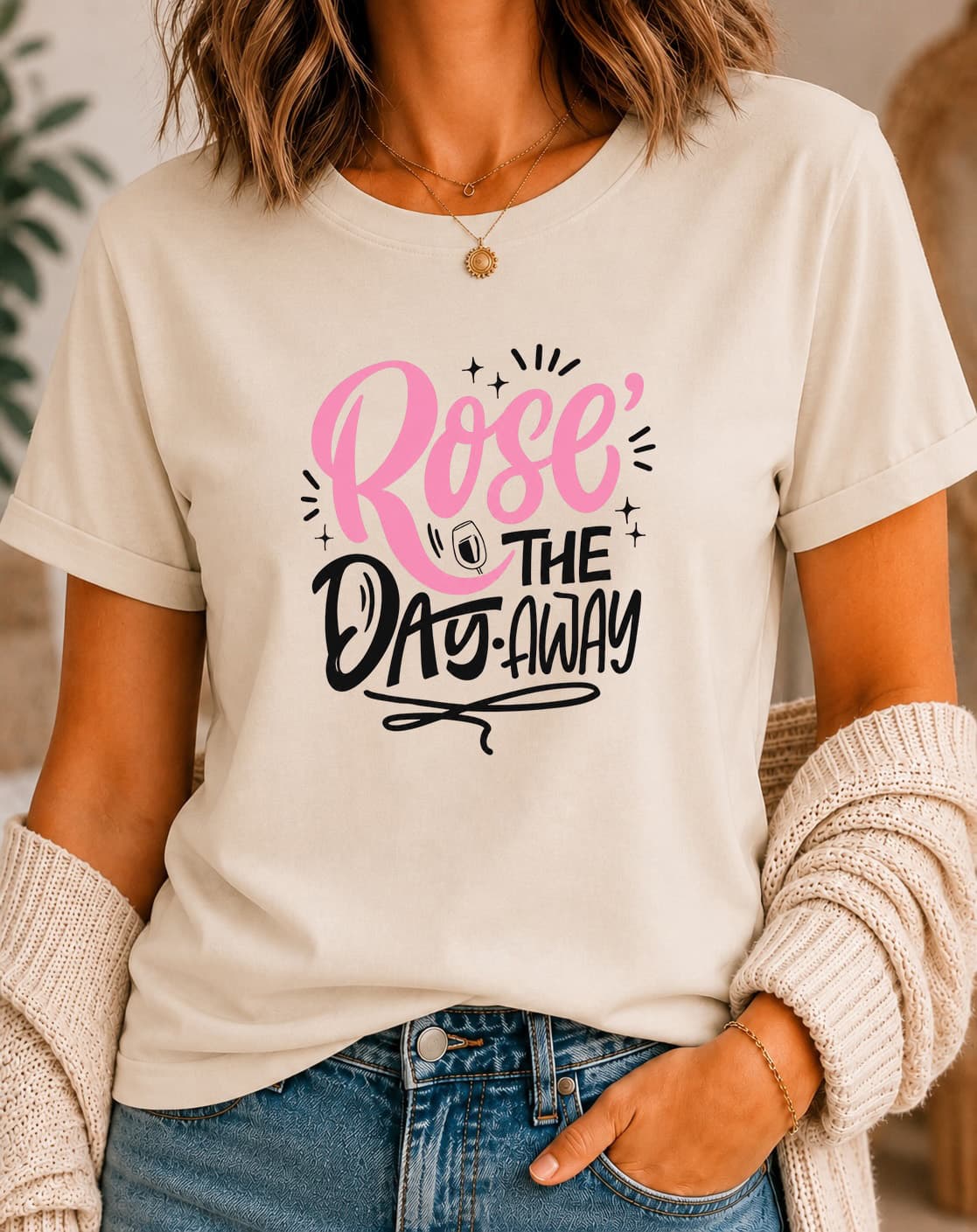 Rosé The Day Away women's slogan t-shirt by ObjectHours