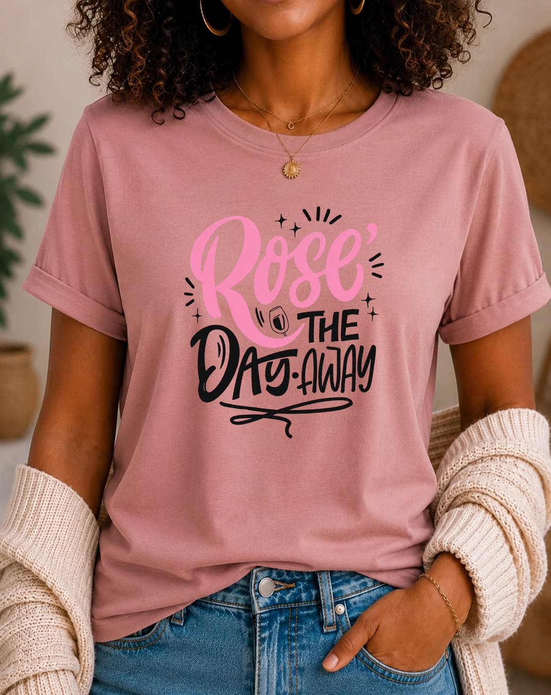 Rosé The Day Away women's slogan t-shirt by ObjectHours