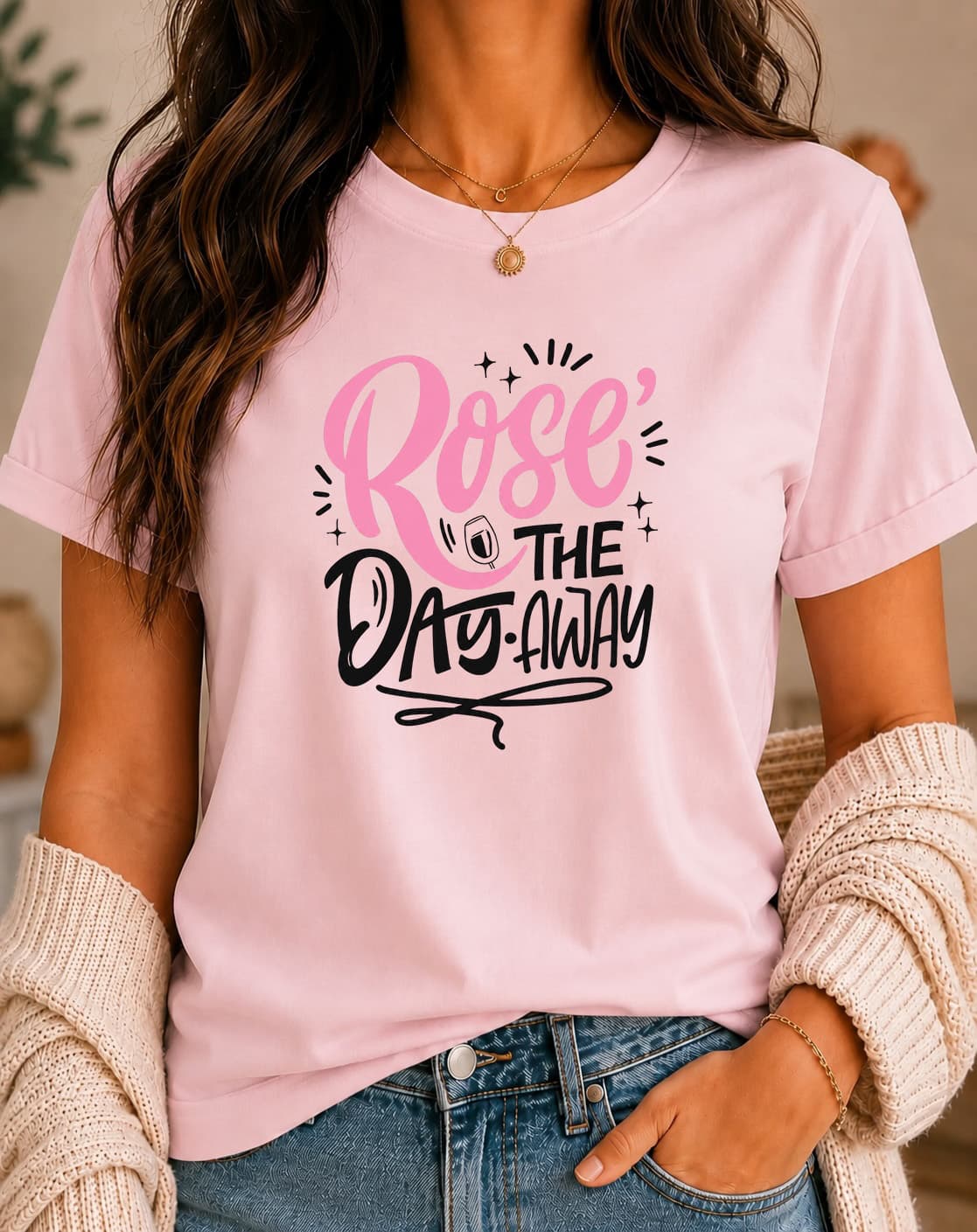 Rosé The Day Away women's slogan t-shirt by ObjectHours