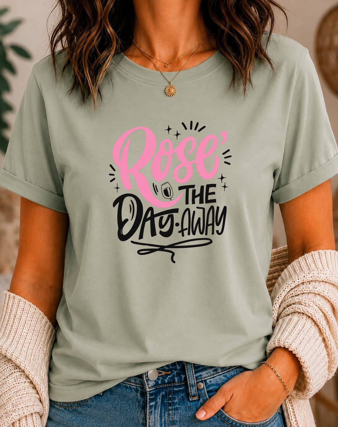 Rosé The Day Away women's slogan t-shirt by ObjectHours