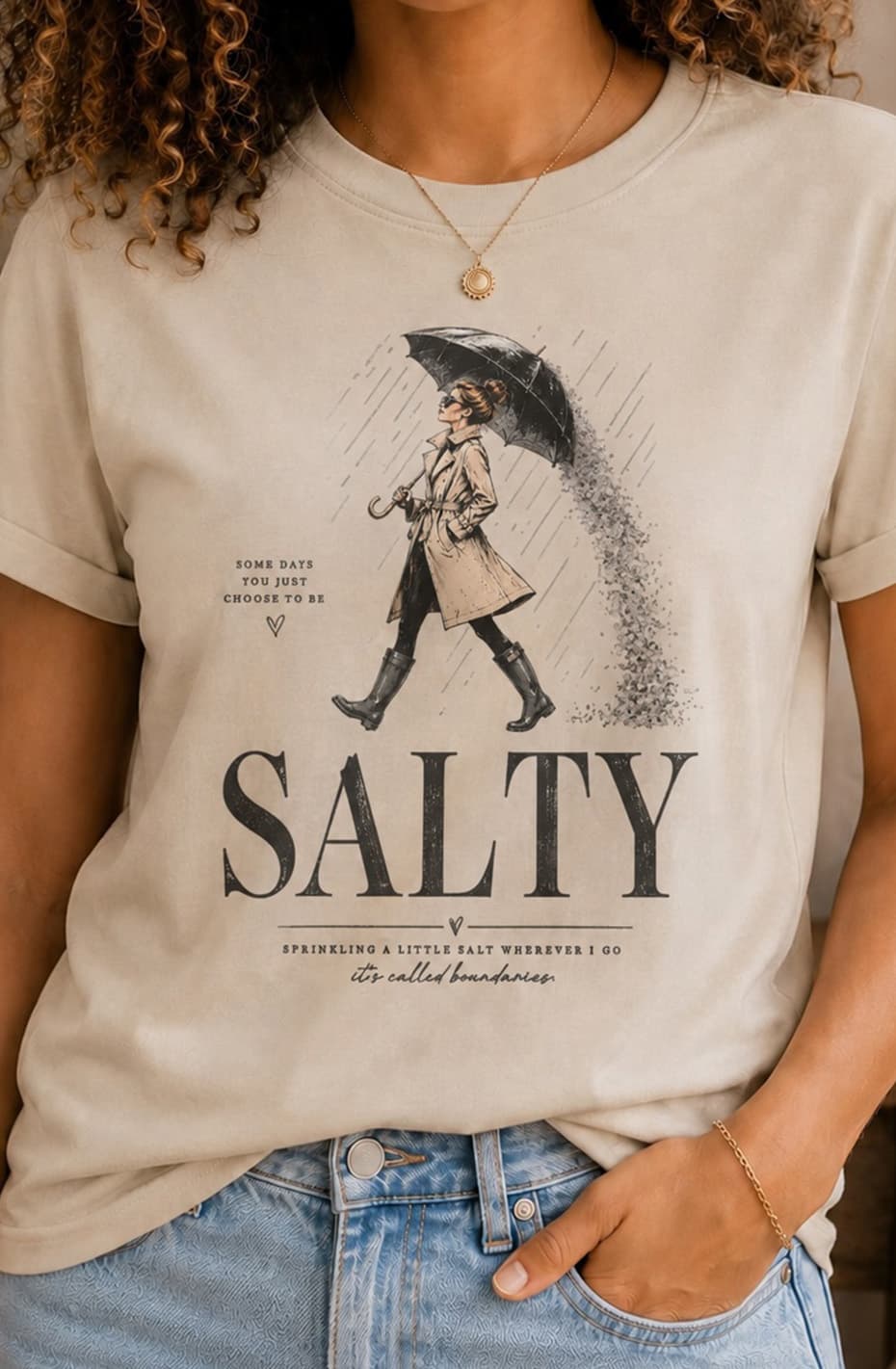 Salty women's slogan t-shirt by ObjectHours