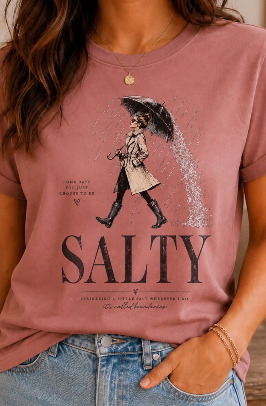 Salty women's slogan t-shirt by ObjectHours