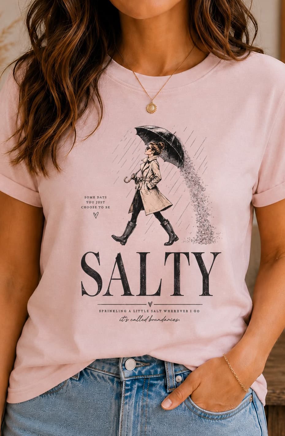 Salty women's slogan t-shirt by ObjectHours