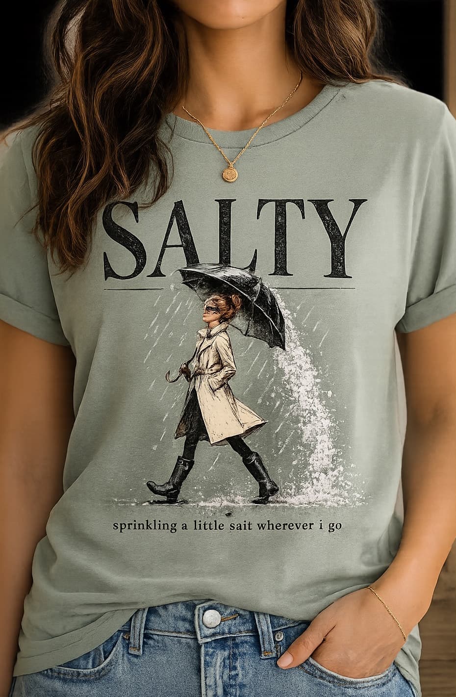 Salty women's slogan t-shirt by ObjectHours