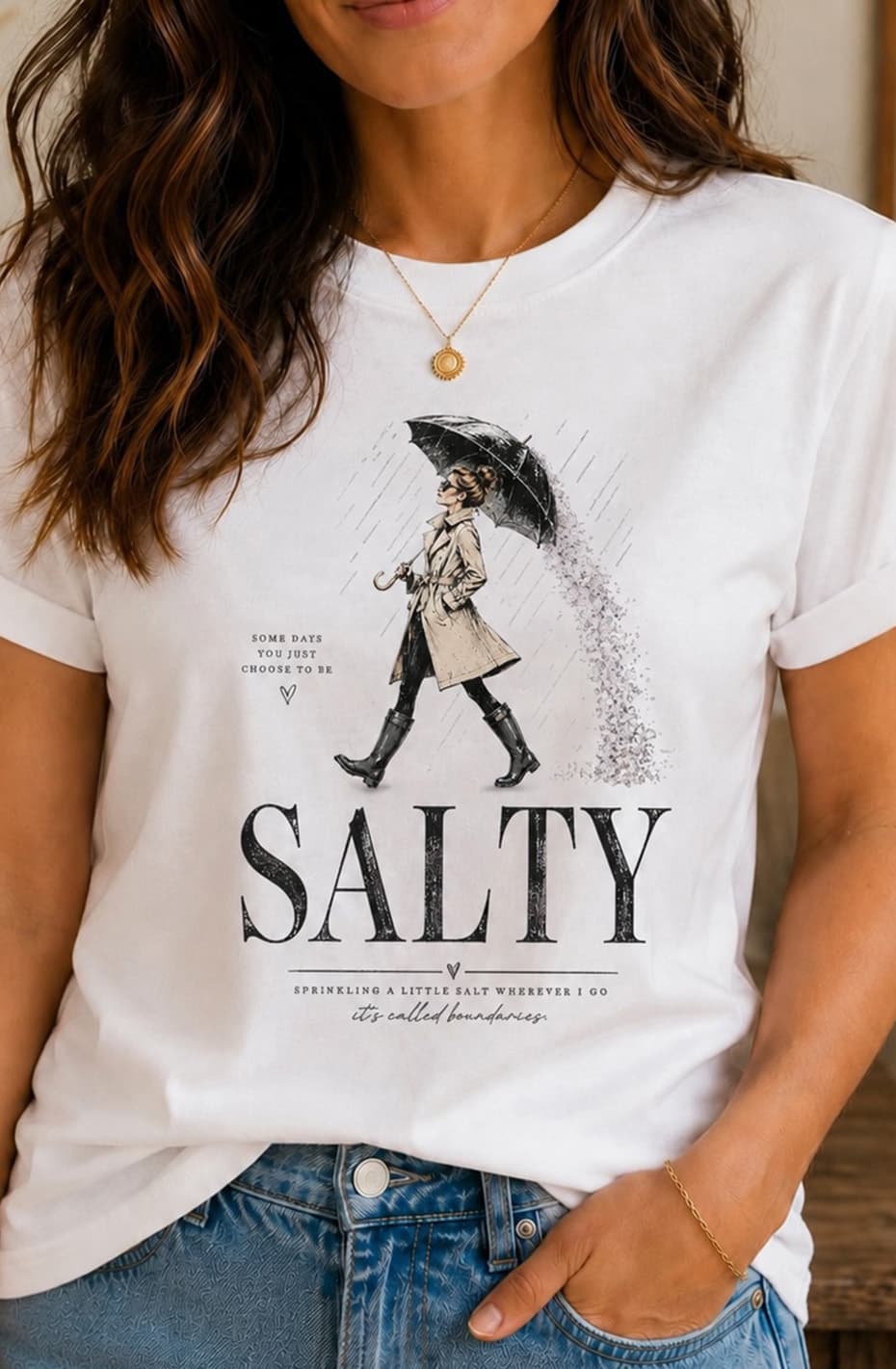 Salty women's slogan t-shirt by ObjectHours