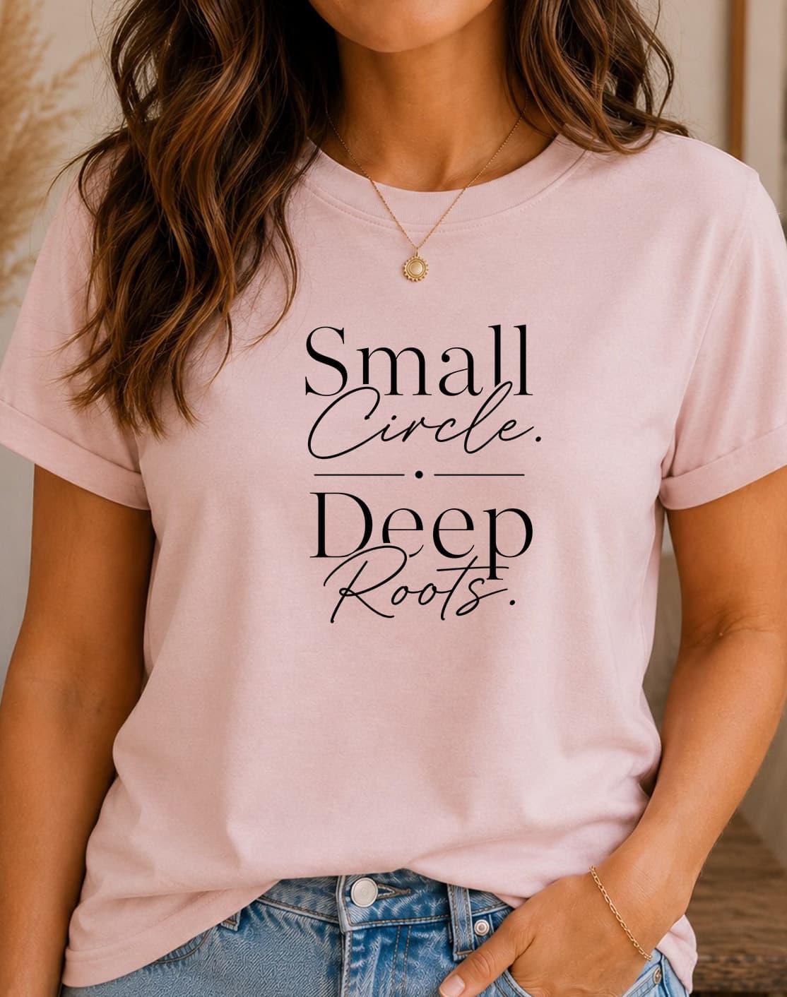 Small Circle. Deep Roots.™ women's slogan t-shirt by ObjectHours