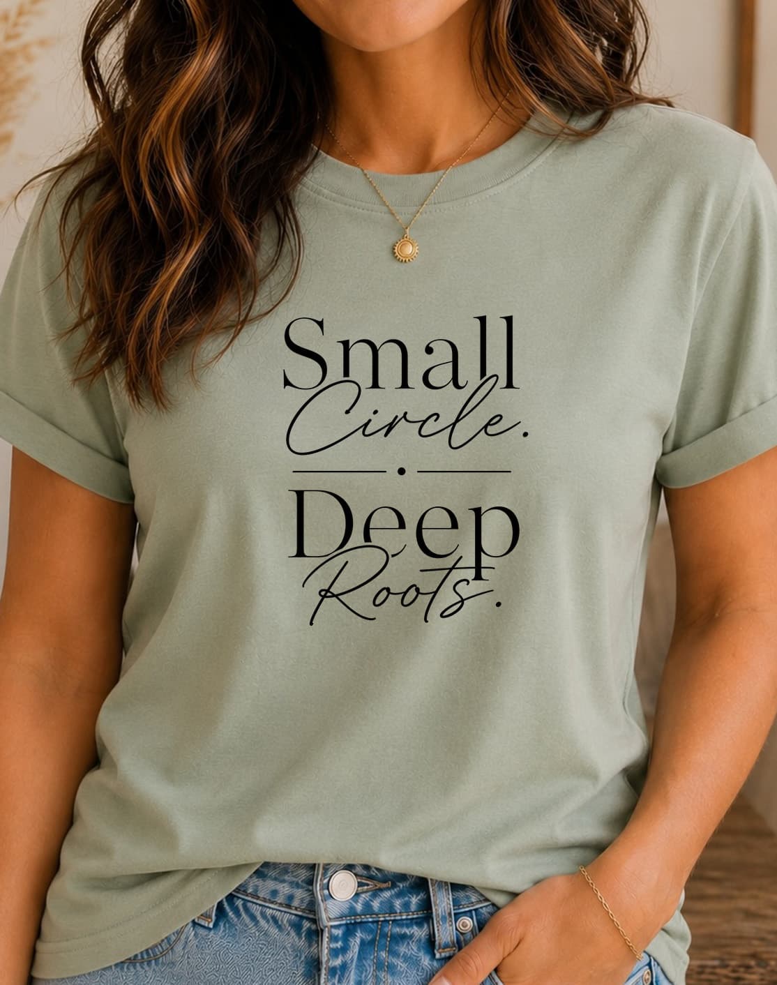 Small Circle. Deep Roots.™ women's slogan t-shirt by ObjectHours