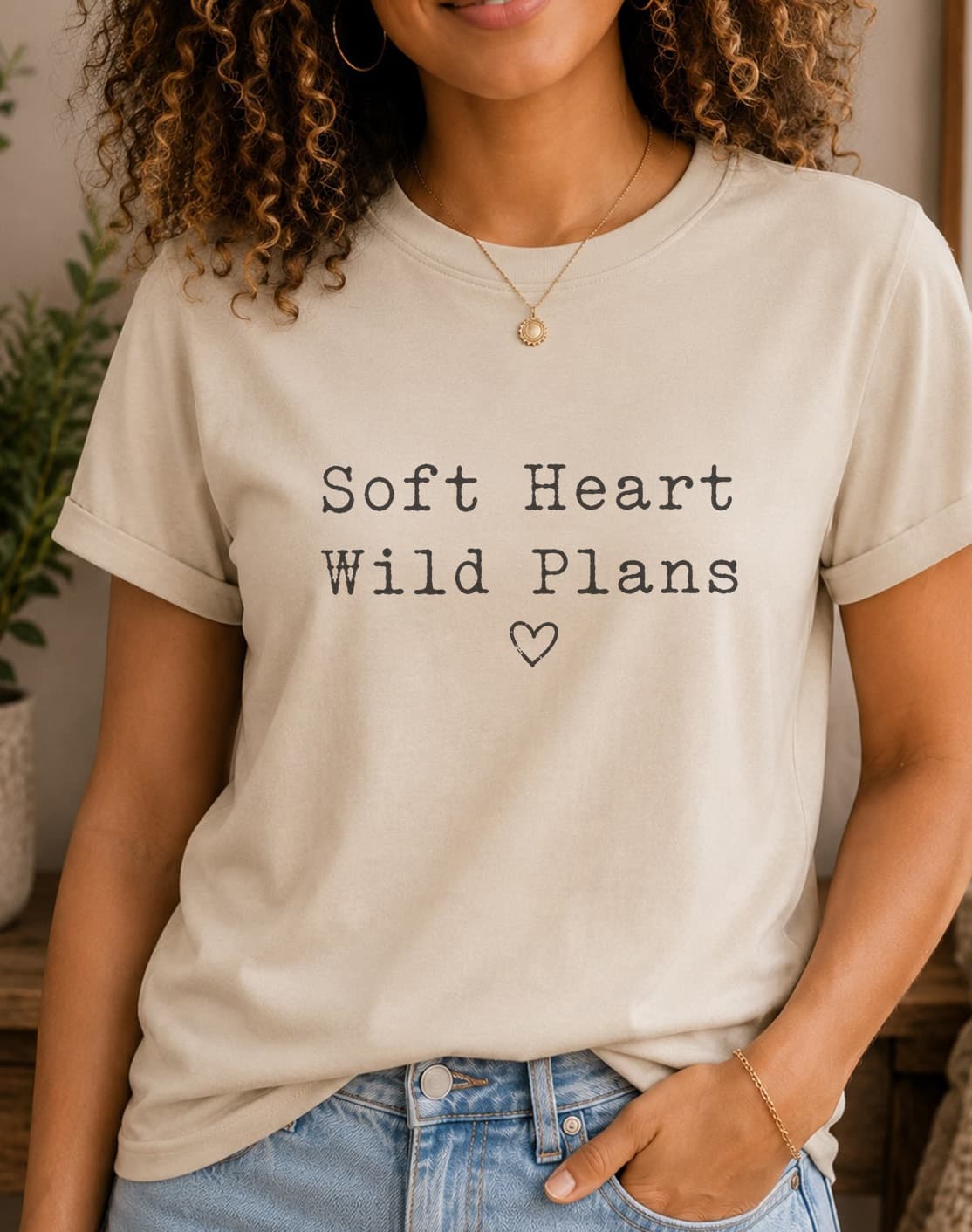 Soft Heart Wild Plans women's slogan t-shirt by ObjectHours