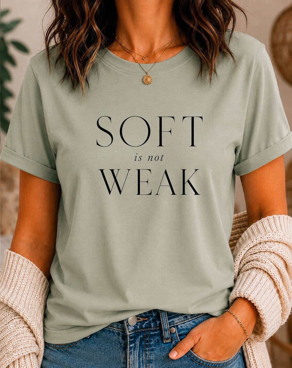 Soft Is Not Weak women's slogan t-shirt by ObjectHours