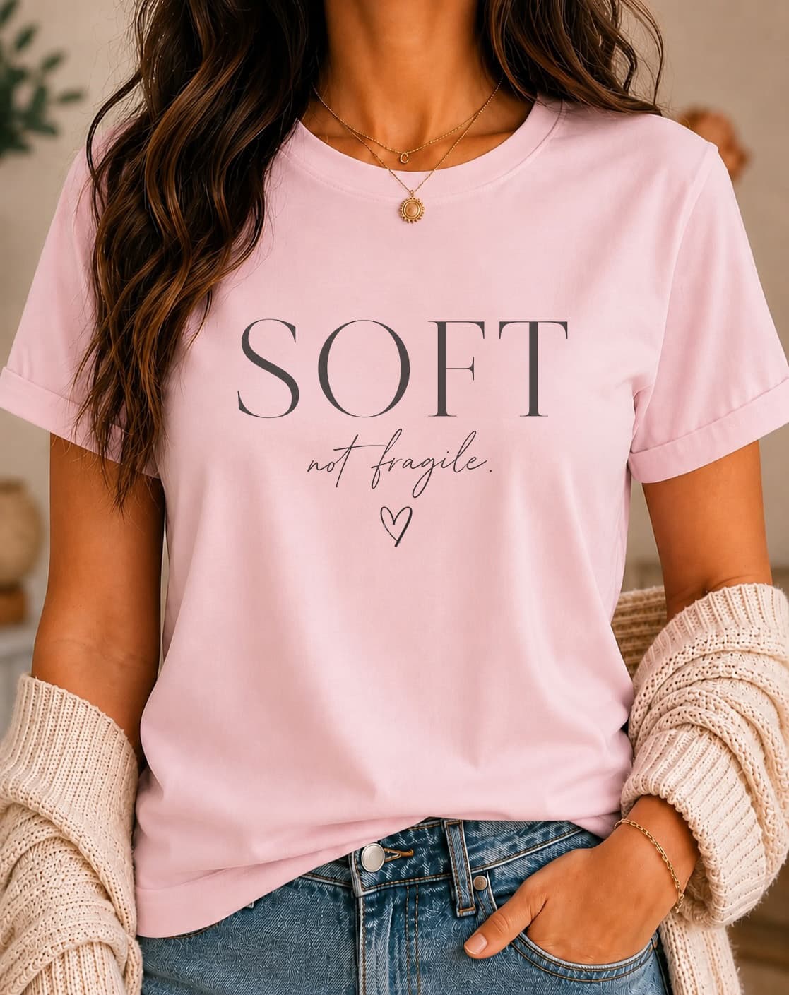 Soft, Not Fragile women's slogan t-shirt by ObjectHours