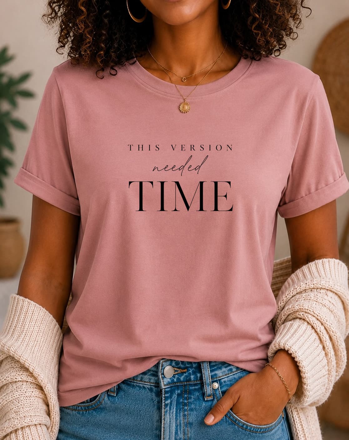 This Version Needed Time women's slogan t-shirt by ObjectHours