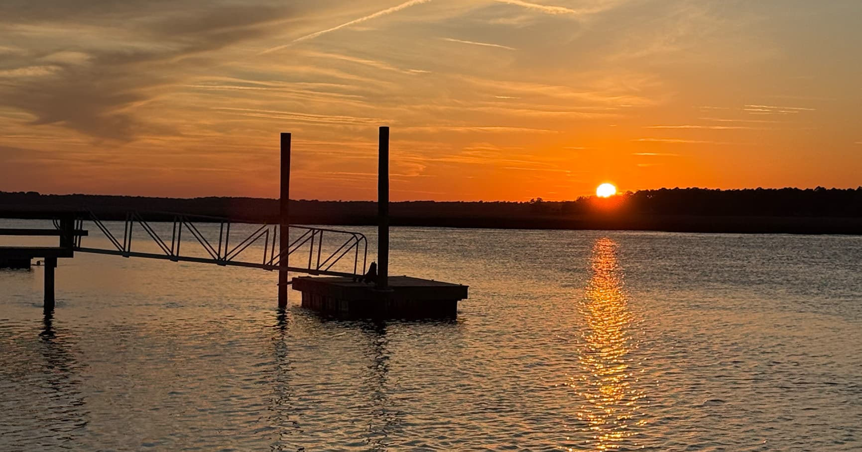Sunset over the Sapelo River on the Georgia coast.