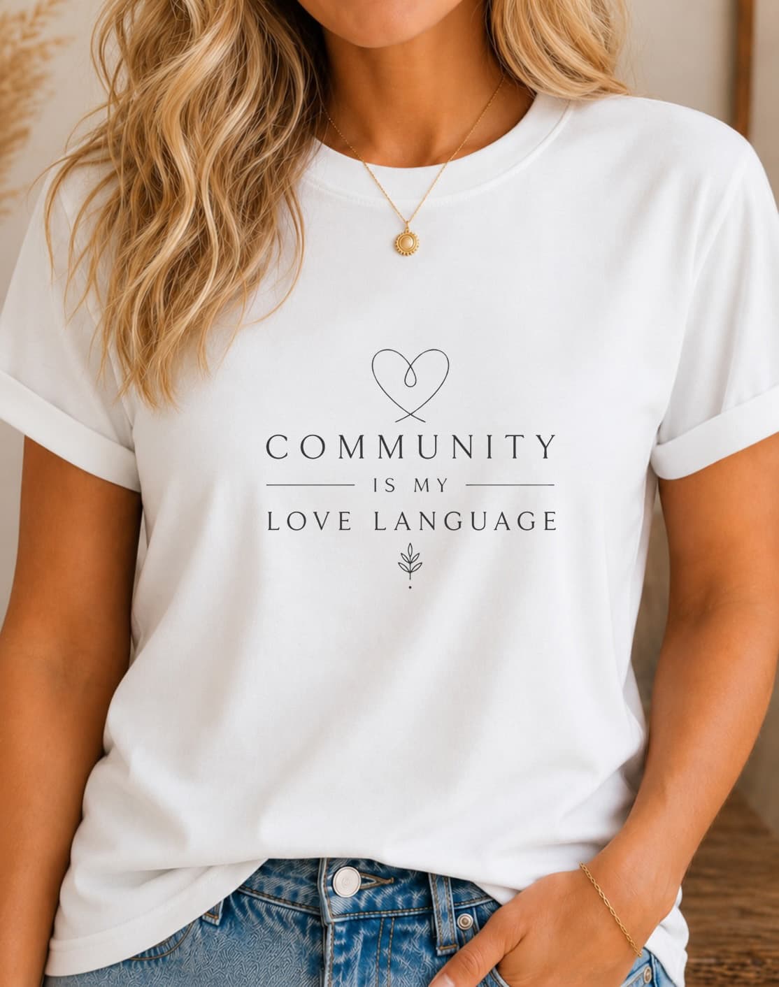 Community Is My Love Language women's slogan t-shirt by ObjectHours